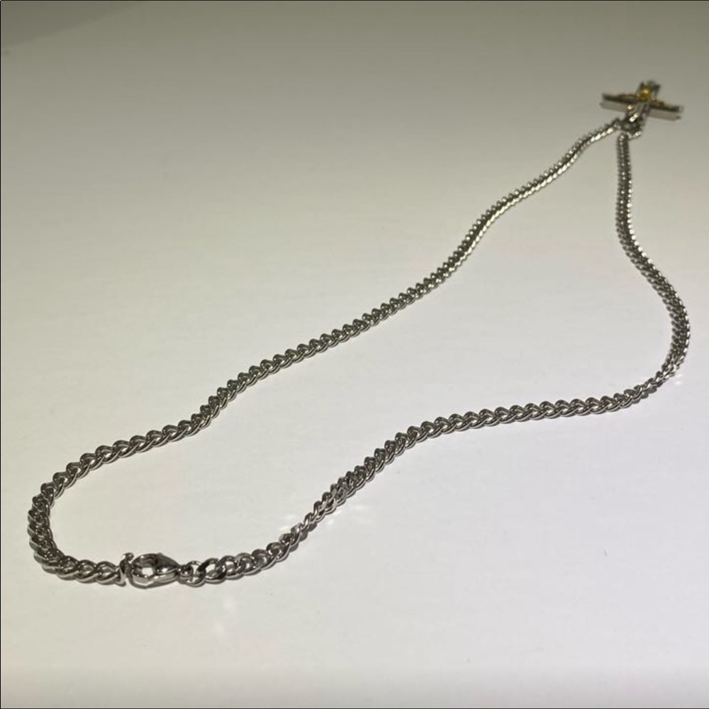 Mens Stainless Steel Cross Chain Jesus Necklace - Picture 9 of 10